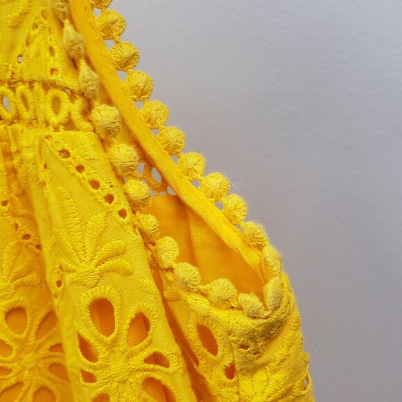 Kate Spade  Yellow Eyelet Patio Dress Sz XXS NWT - Picture 8 of 14